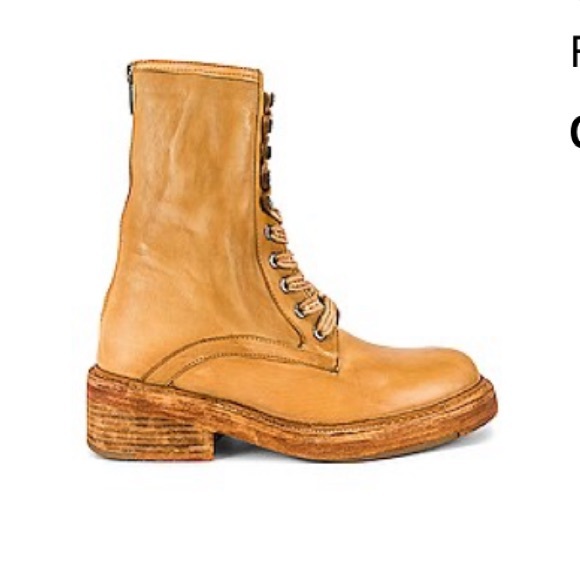 FREE PEOPLE SANTA FE LACE UP BOOT ON LIGHT HONEY 37(7/8) - Picture 6 of 13